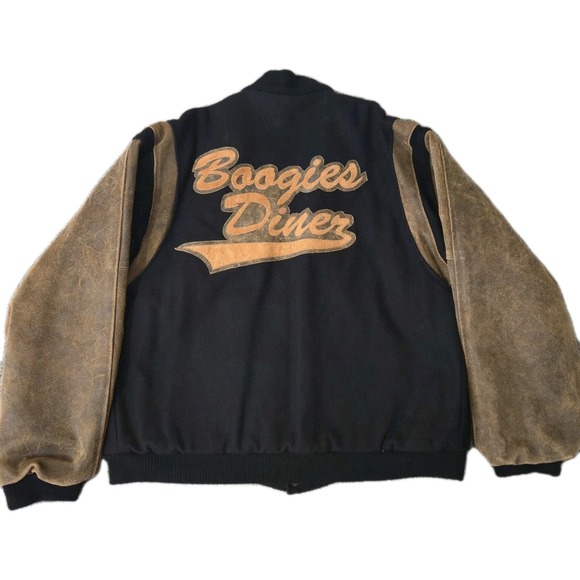 Identity Inc. Other - Vintage Boogies Diner Las Vegas Varsity Jacket Leather And Wool Size XXL